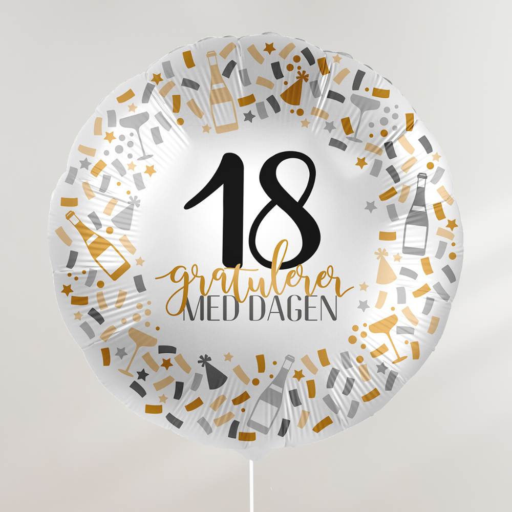 Gratulerer med dagen Ballong - Velg årstall