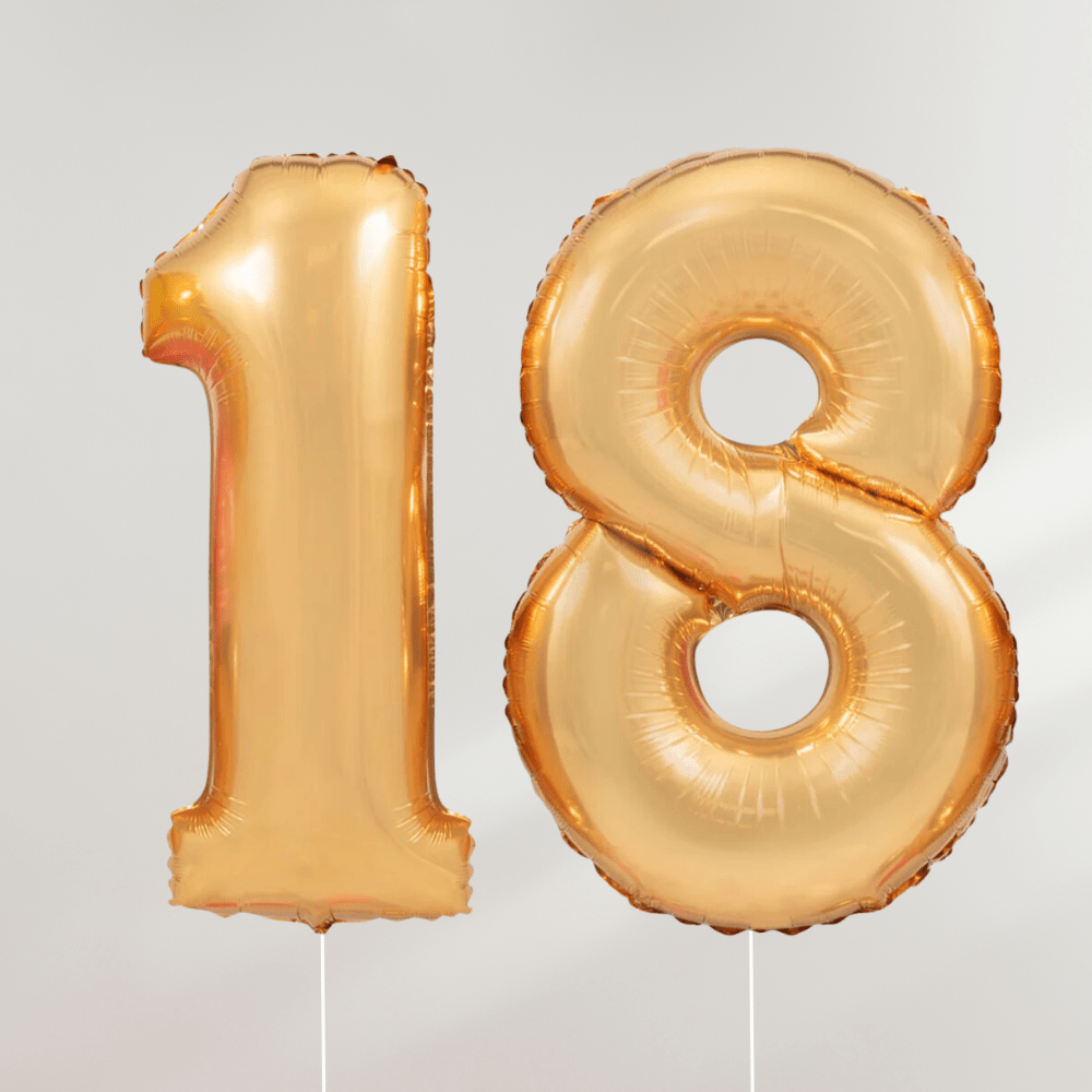 18 år Tallballong Gull - Ballonglevering.no