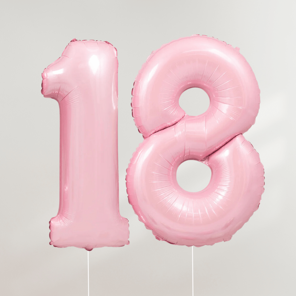 18 år Tallballong Lyserosa - Ballonglevering.no