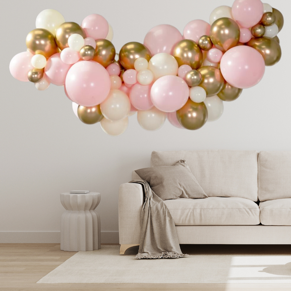 Pink & Gold Ballonggirlander