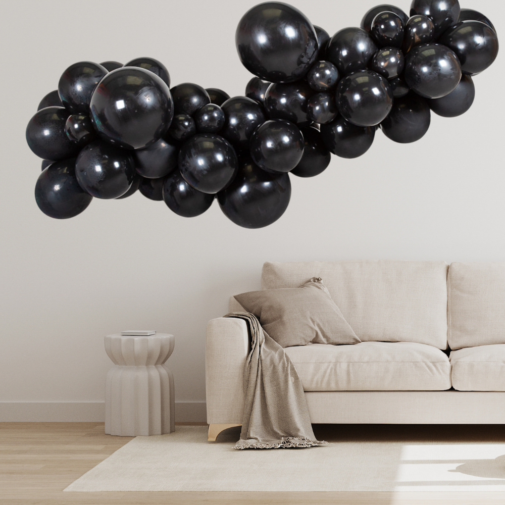 Shiny Black Ballonggirlander