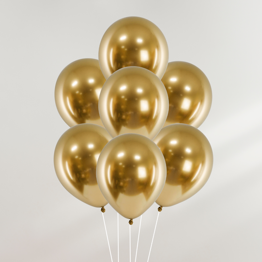 Ballongbukett Gull Krom Ballonger