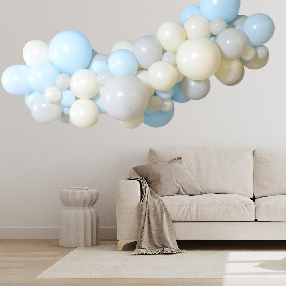 Blå Pastell Ballonggirlander