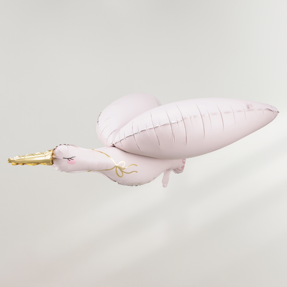 Flyvende Rosa Stork Ballong