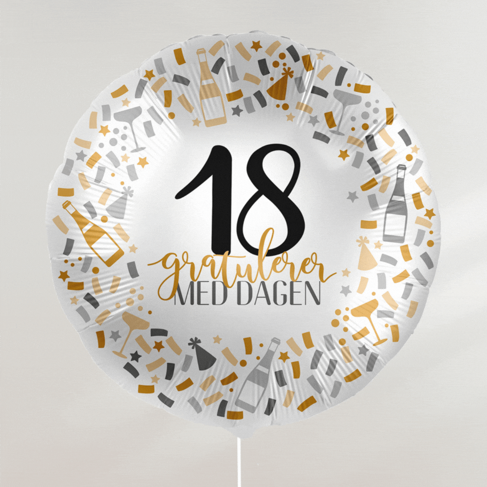 Gratulerer med dagen Ballong - Velg årstall