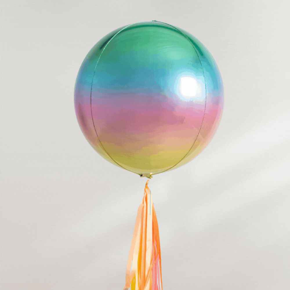 Globe Ballong Regnbue med Tassel