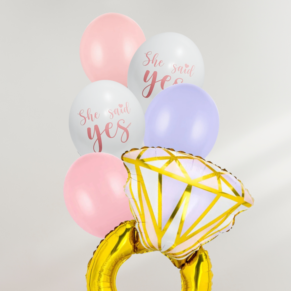 She Said Yes Utdrikningslag Ballongbukett