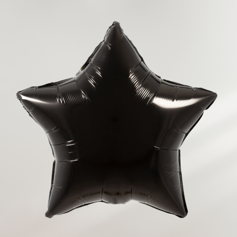 Svart stjerneballong med helium