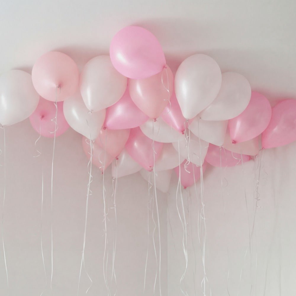 Baby Pink Takballonger - Ballonglevering.no