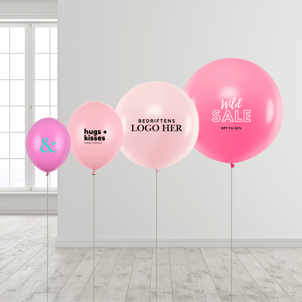 Ballong med logo eller tekst - Velg farger - Ballonglevering.no