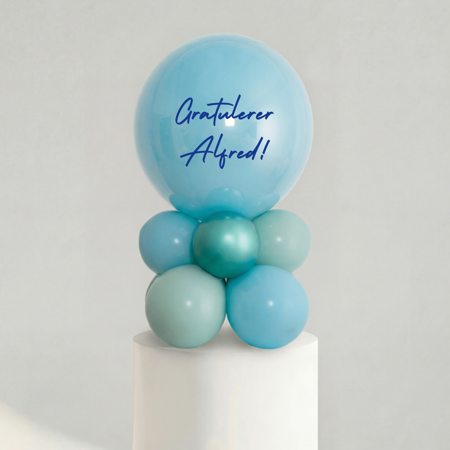Ballong Stack — Baby Boy Pastell Blå - Ballonglevering.no