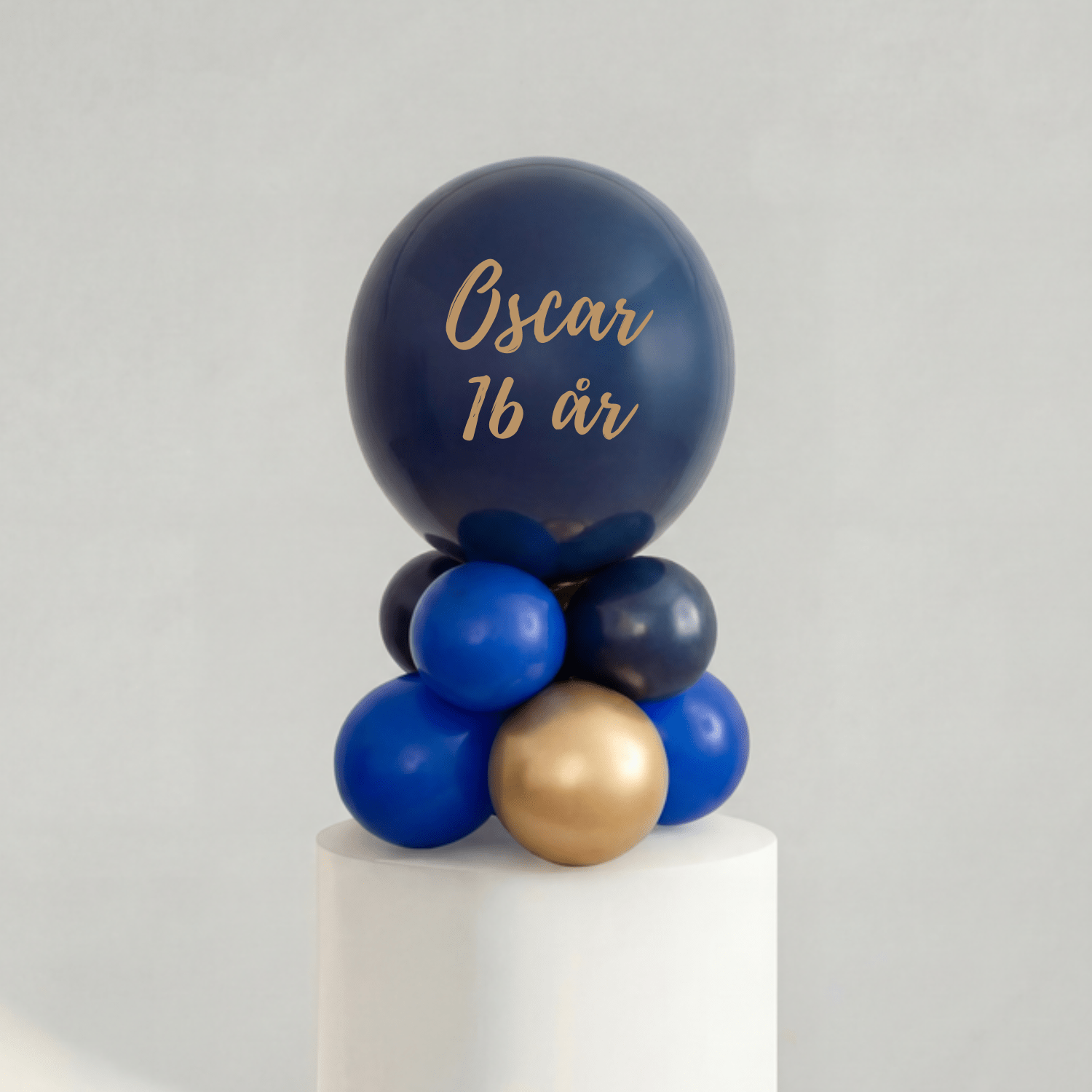 Ballong Stack — Marineblå & Gull - Ballonglevering.no