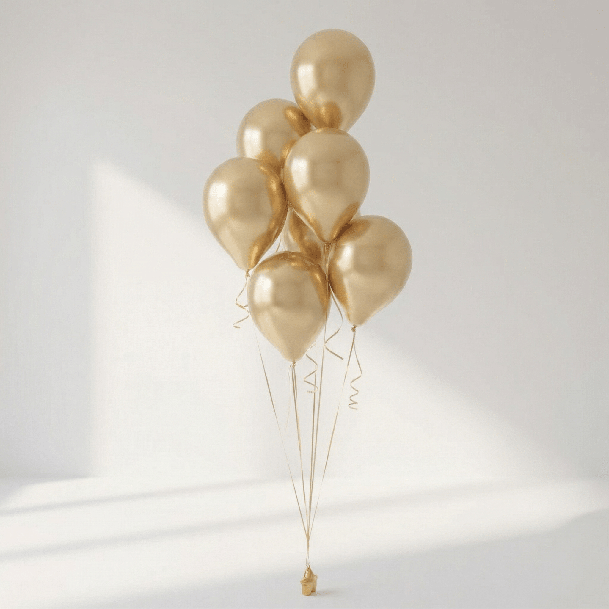 Ballongbukett Gull Krom Ballonger - Ballonglevering.no