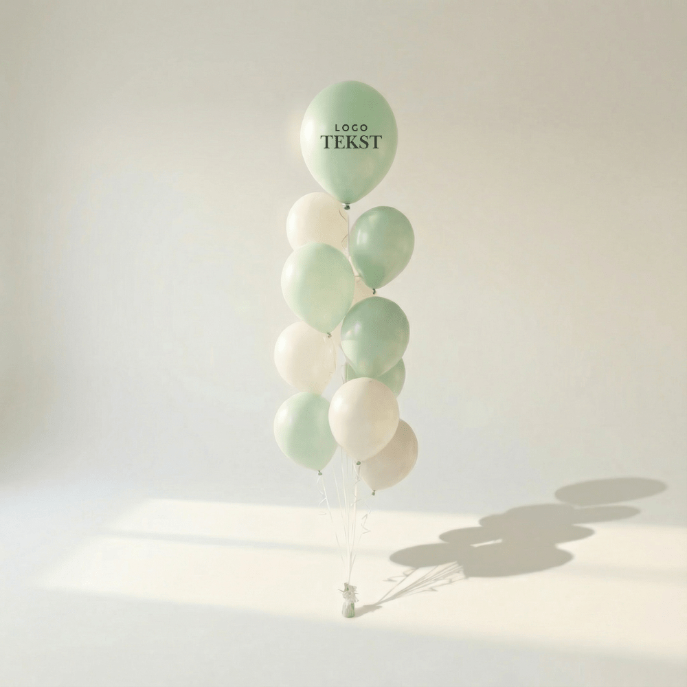 Ballongbukett med Toppballong med/uten Logo - Velg farger - Ballonglevering.no