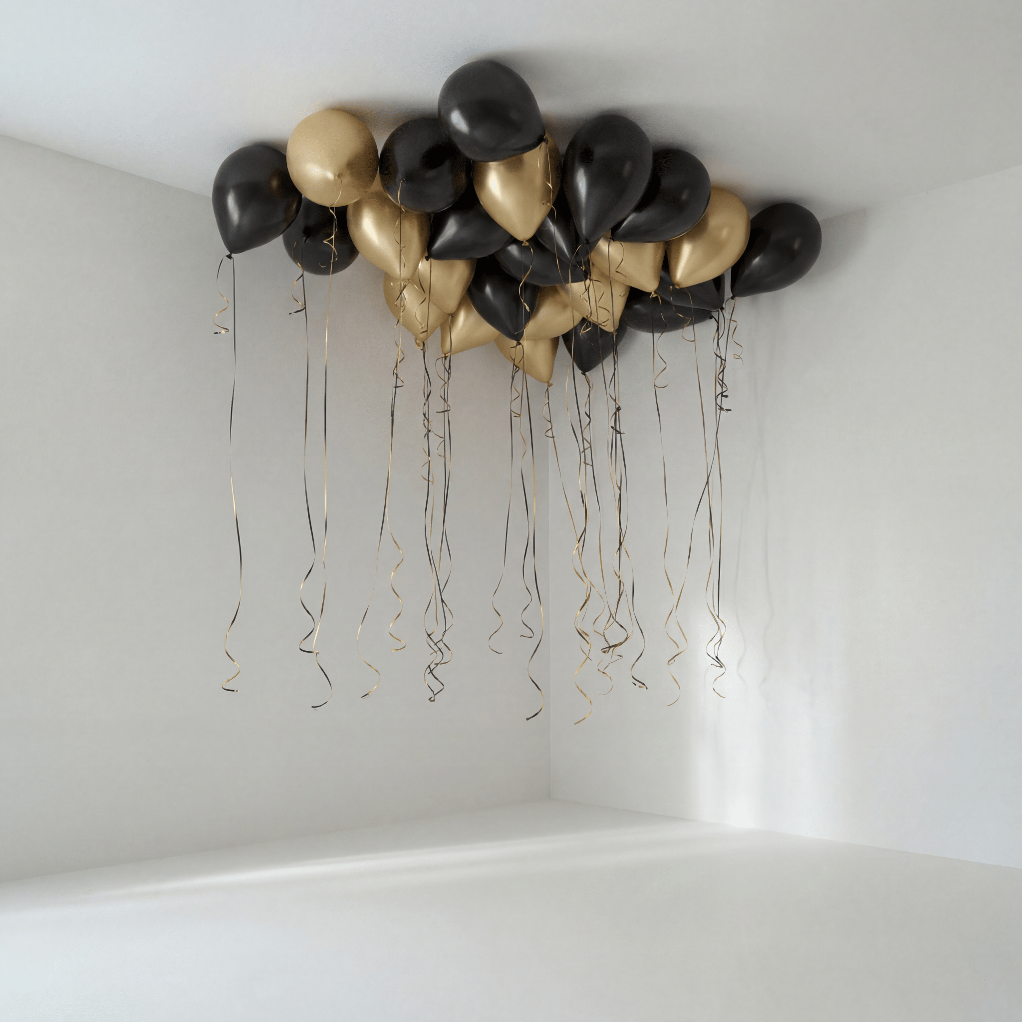 Black & Gold Takballonger - Ballonglevering.no