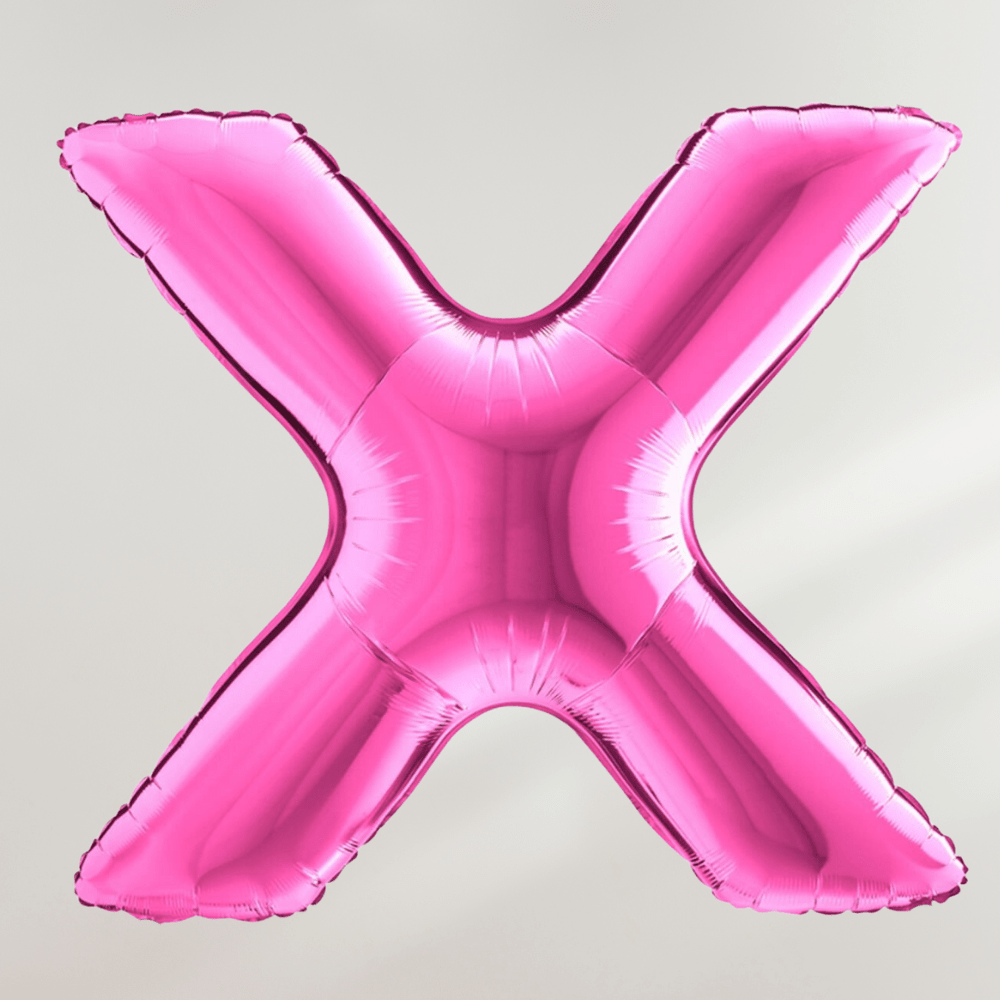 Bokstavballong X Mørerosa - Ballonglevering.no