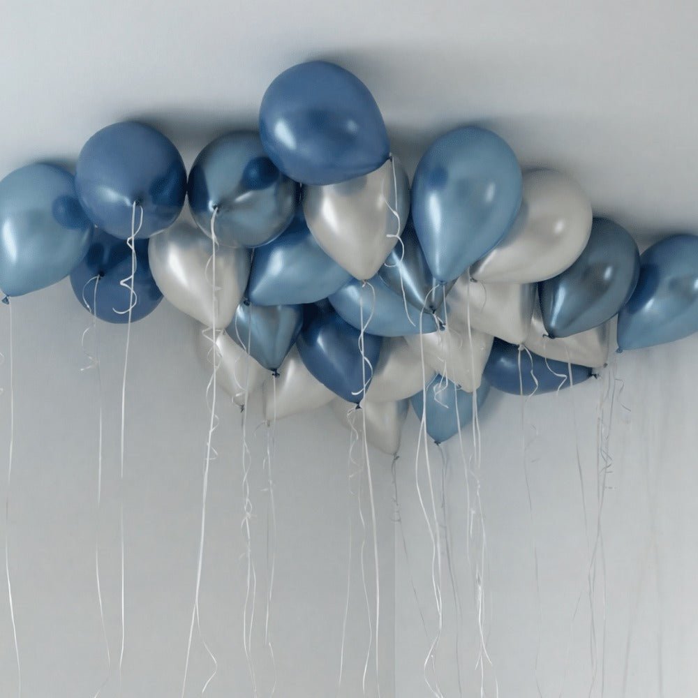 Chrome Blue Takballonger - Ballonglevering.no