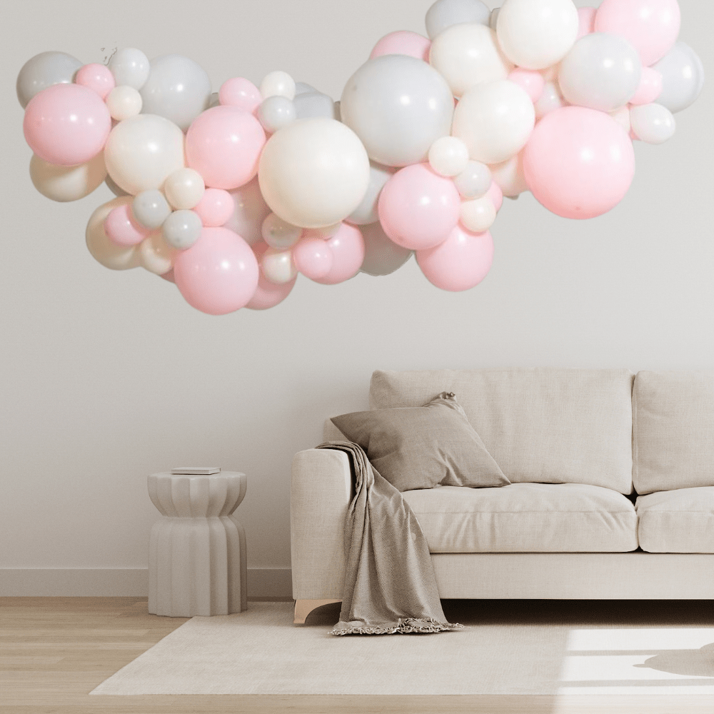 Dus Rosa Pastell Ballonggirlander - Ballonglevering.no