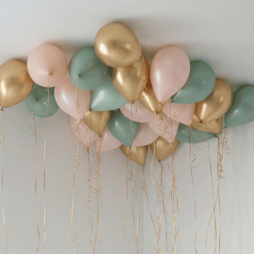 Golden Sage Blush Takballonger - Ballonglevering.no