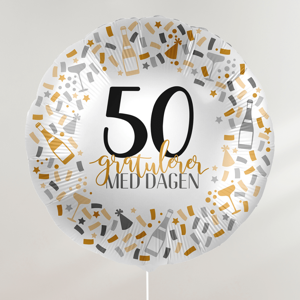 Gratulerer med dagen Ballong - Velg årstall - Ballonglevering.no