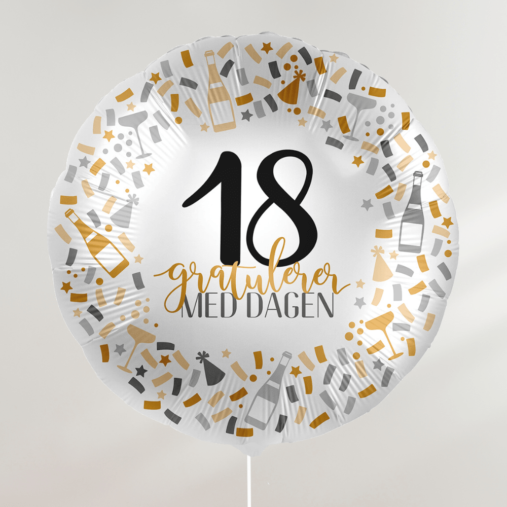 Gratulerer med dagen Ballong - Velg årstall (avd. Lillehammer) - Ballonglevering.no