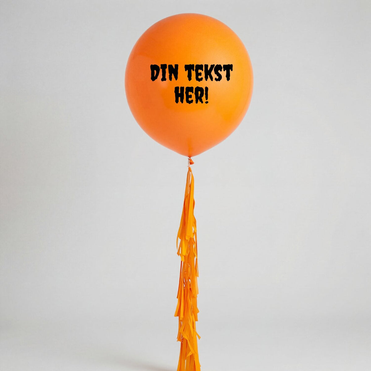 Halloween Jumboballong med Egen Tekst – Oransje 60 cm - Ballonglevering.no
