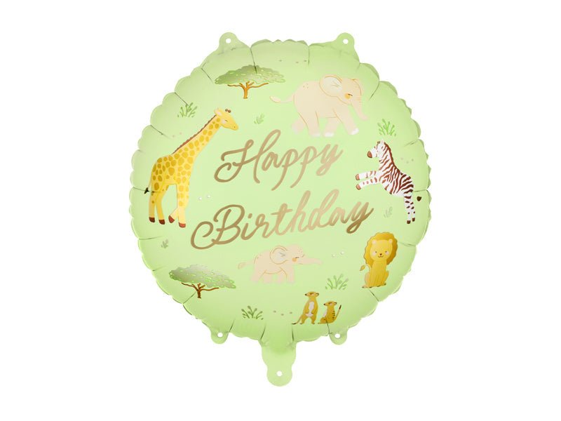 Happy Birthday Safari Folieballong - Ballonglevering.no