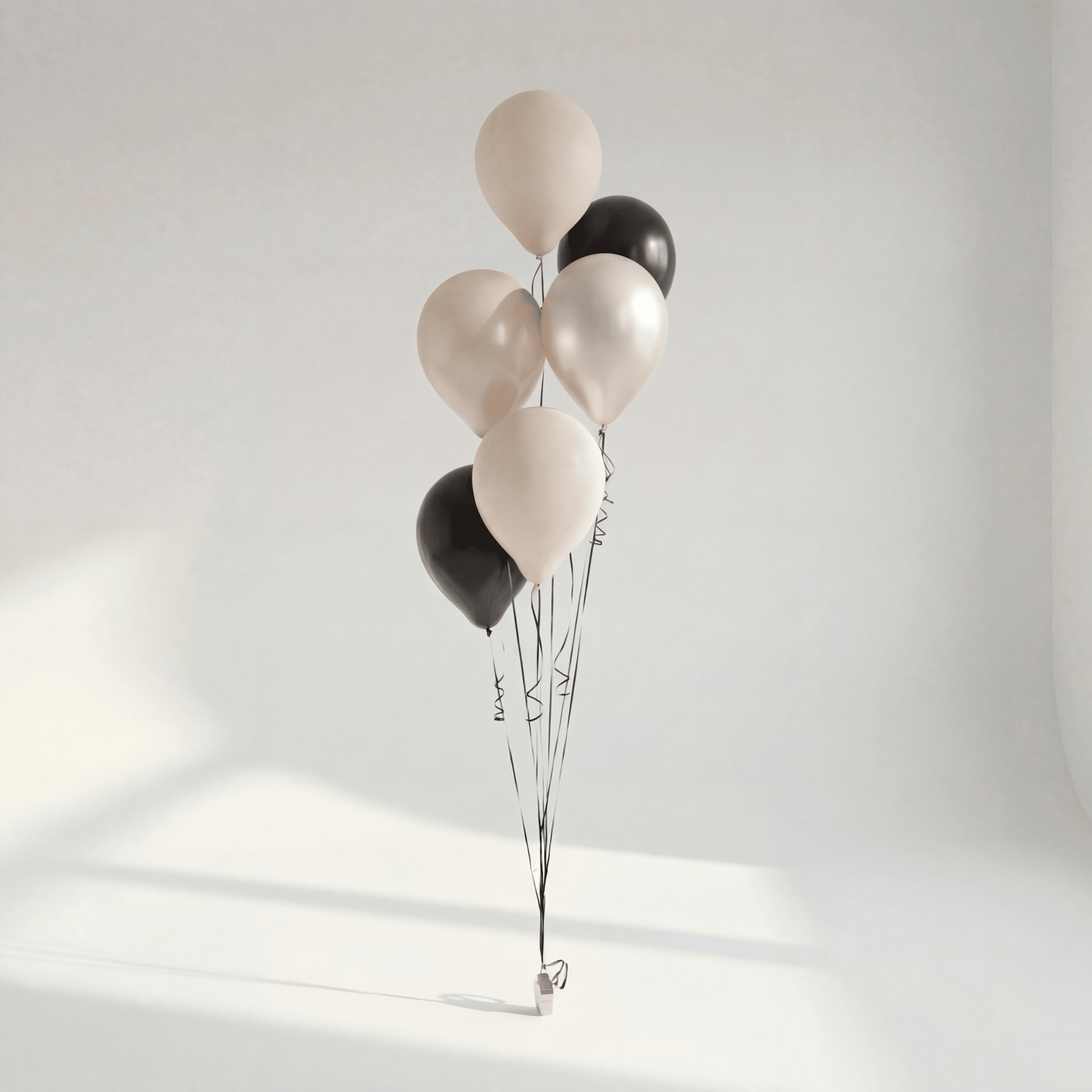 Midnight Pearl Ballongbukett - Ballonglevering.no