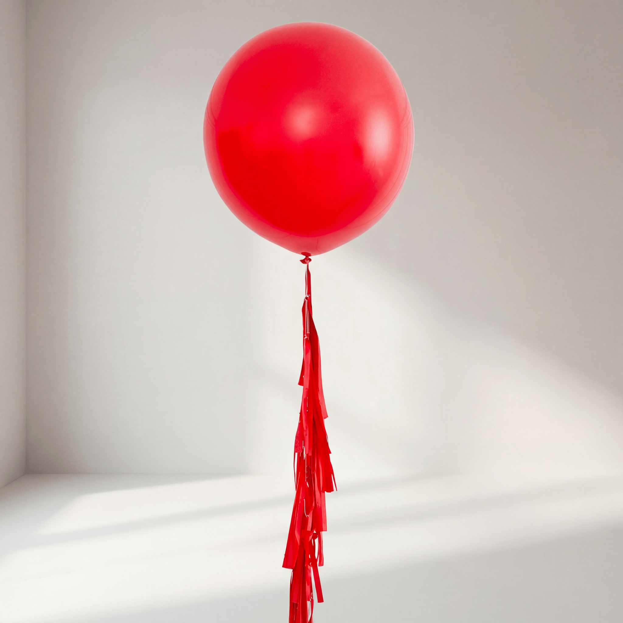 Pure Red Jumboballong med Tassle - Ballonglevering.no