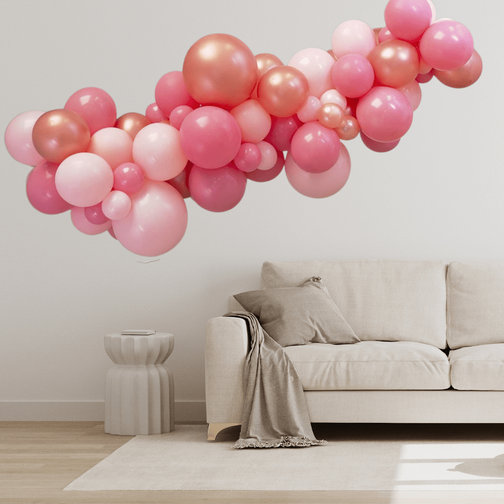 Rosa Drøm Ballonggirlander - Ballonglevering.no