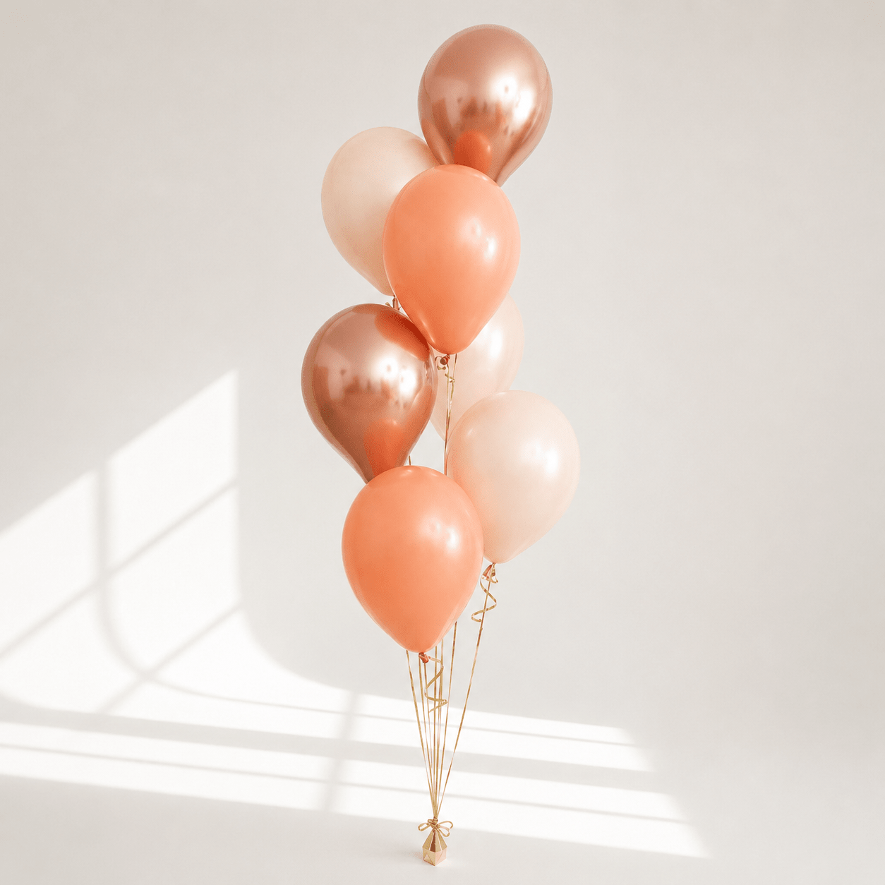 Rose Gold Blush Ballongbukett - Ballonglevering.no
