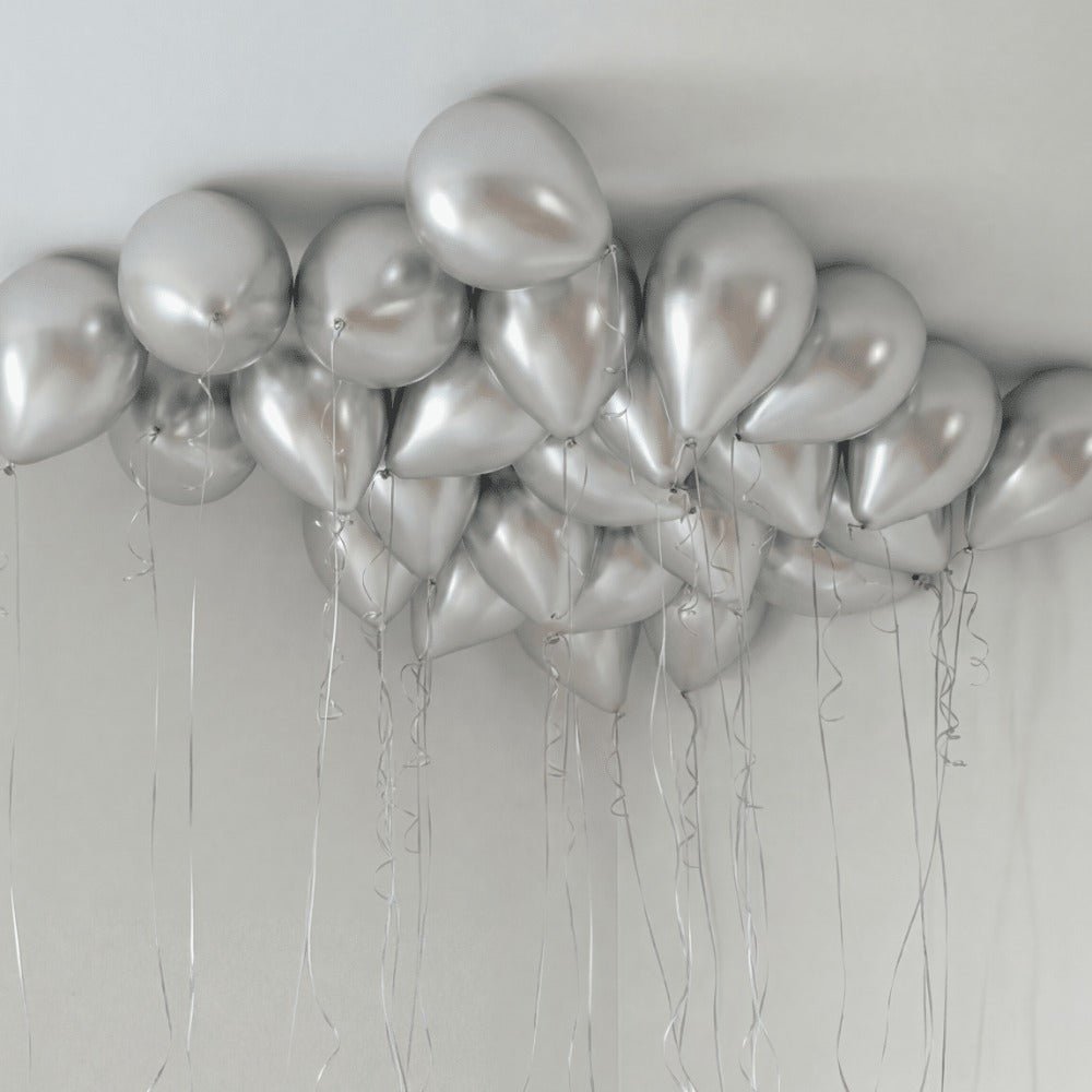Silver Chrome Takballonger - Ballonglevering.no