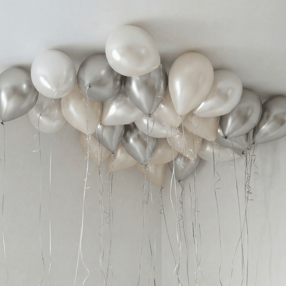 Silver Cream Takballonger - Ballonglevering.no
