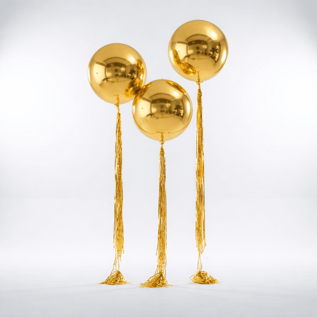 Speilkule Orbz Ballong - Gull - Ballonglevering.no