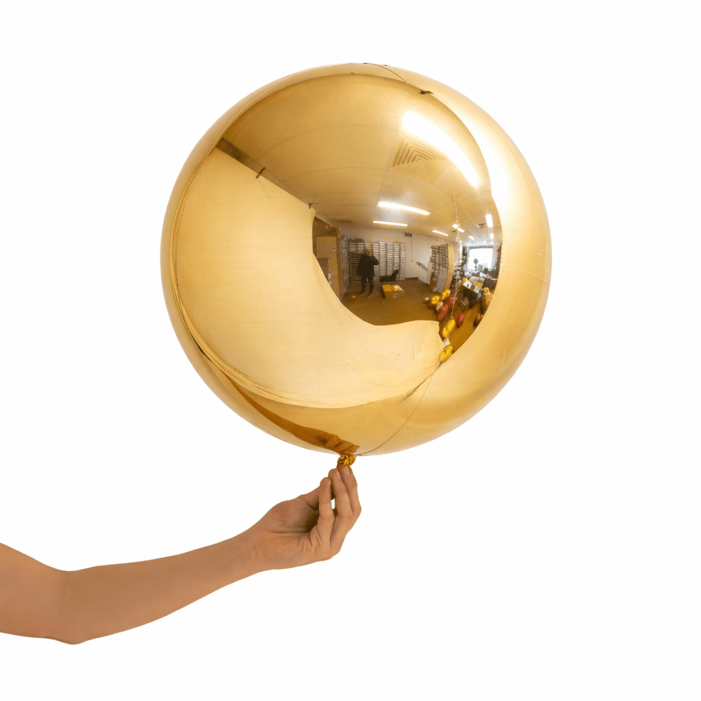 Speilkule Orbz Ballong - Gull - Ballonglevering.no