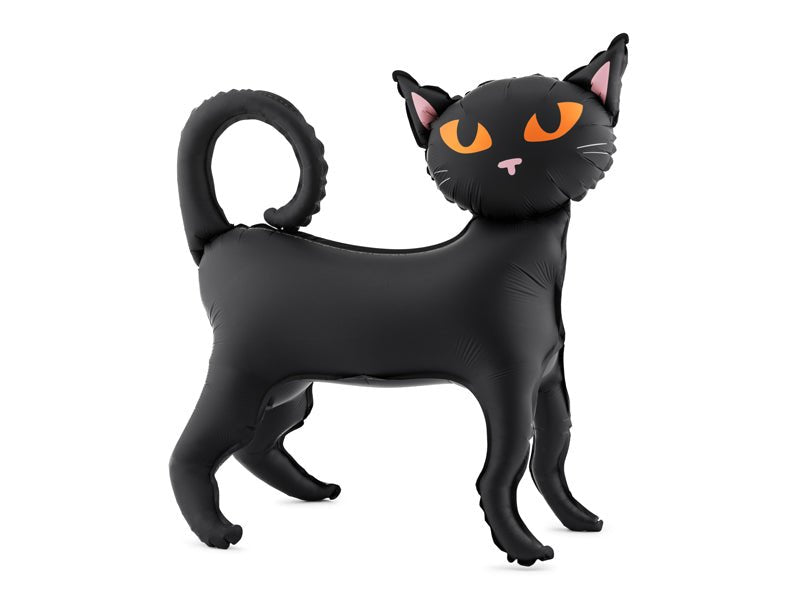 Stående Katt Folieballong Sort 45x48 cm - Ballonglevering.no