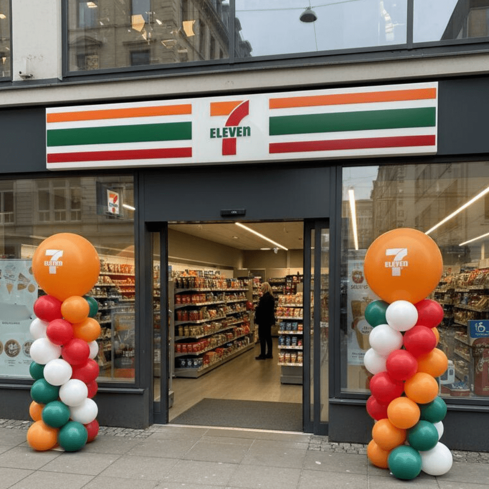 Symetrisk Ballongsøyle med Logo/Tekst Ballong - Velg farge og tekst/logo - Ballonglevering.no