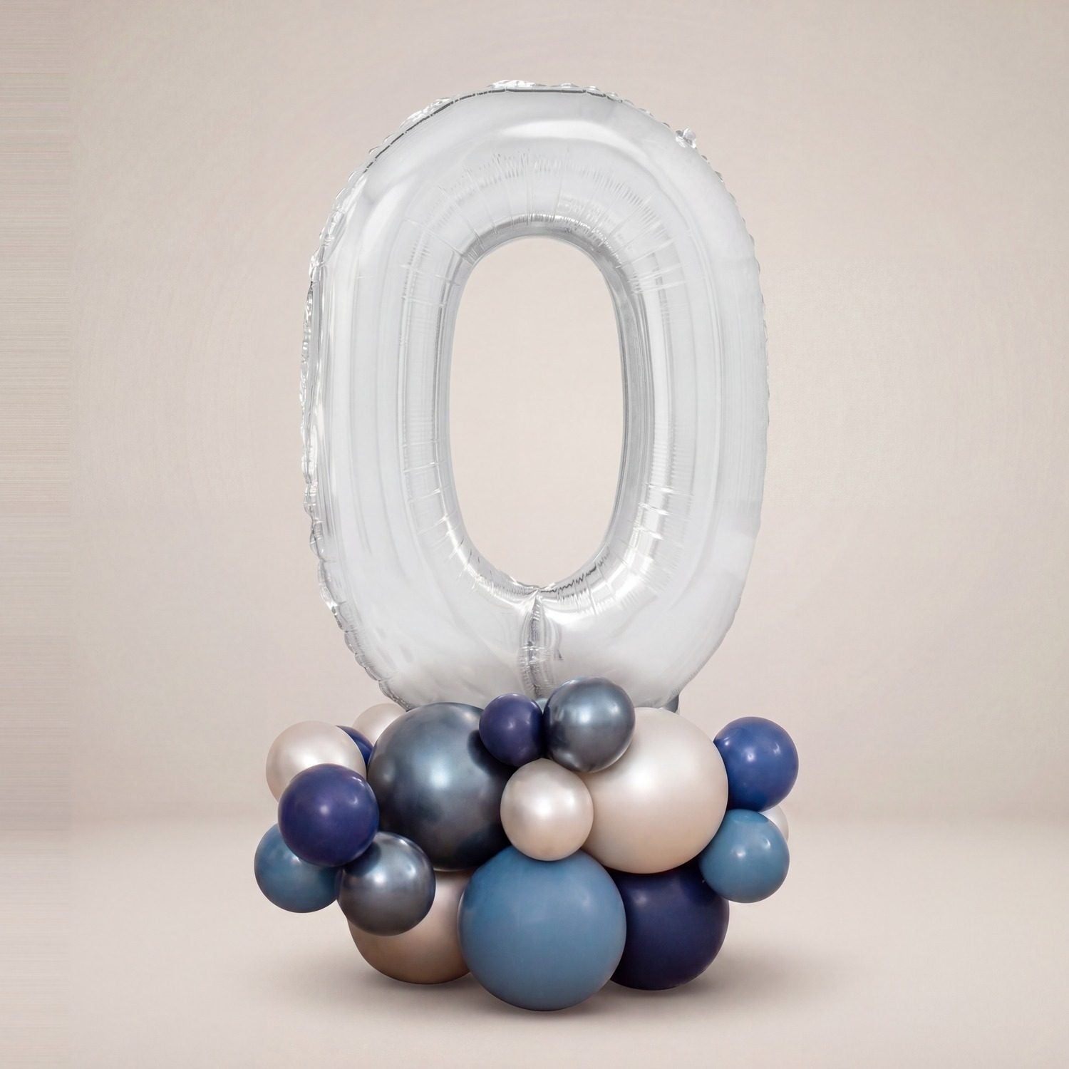 Tall Ballongstack — Blå Sølv - Ballonglevering.no