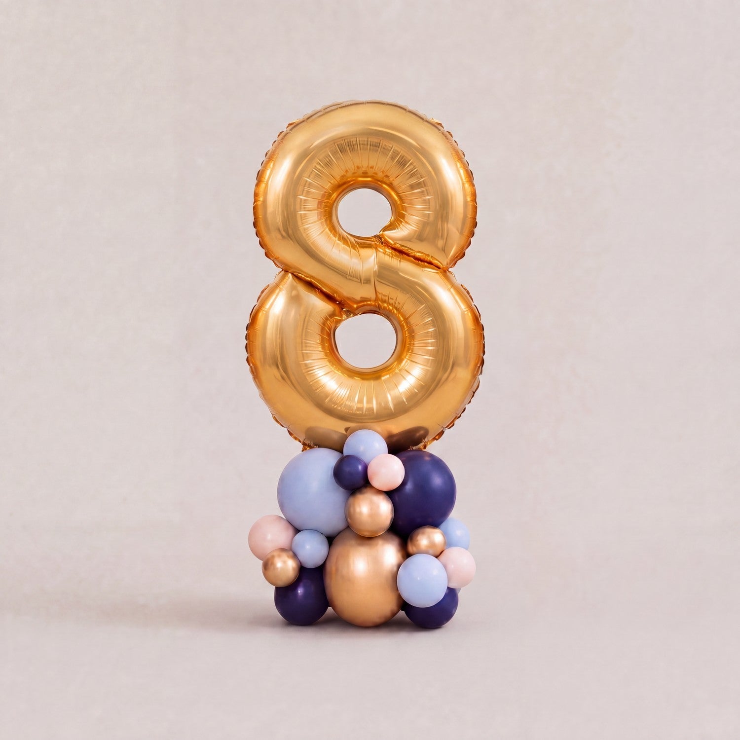 Tall Ballongstack — Navy Gold - Ballonglevering.no