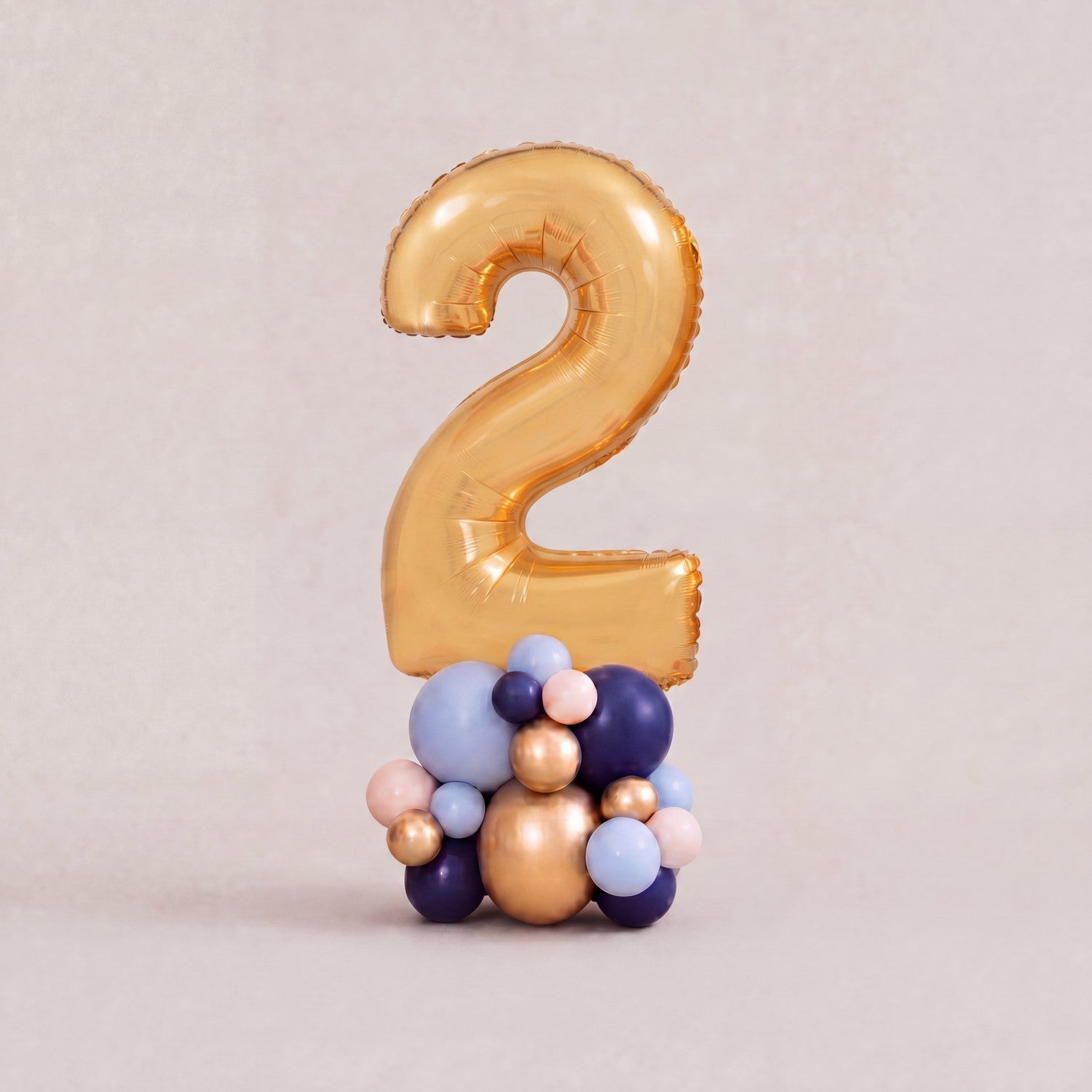Tall Ballongstack — Navy Gold - Ballonglevering.no