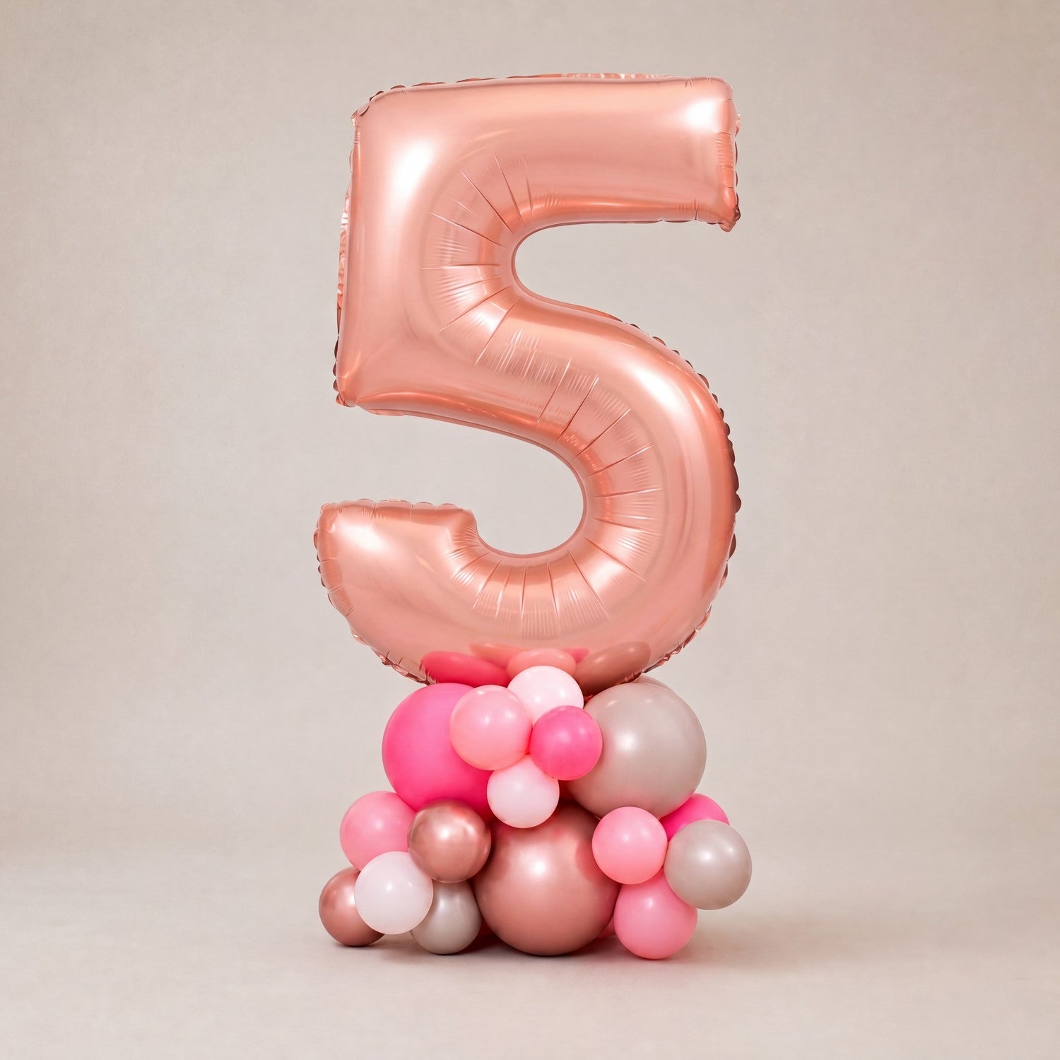 Tall Ballongstack — Rosa Rosegull - Ballonglevering.no