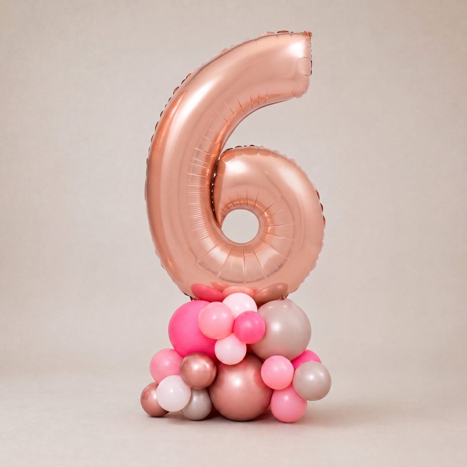 Tall Ballongstack — Rosa Rosegull - Ballonglevering.no