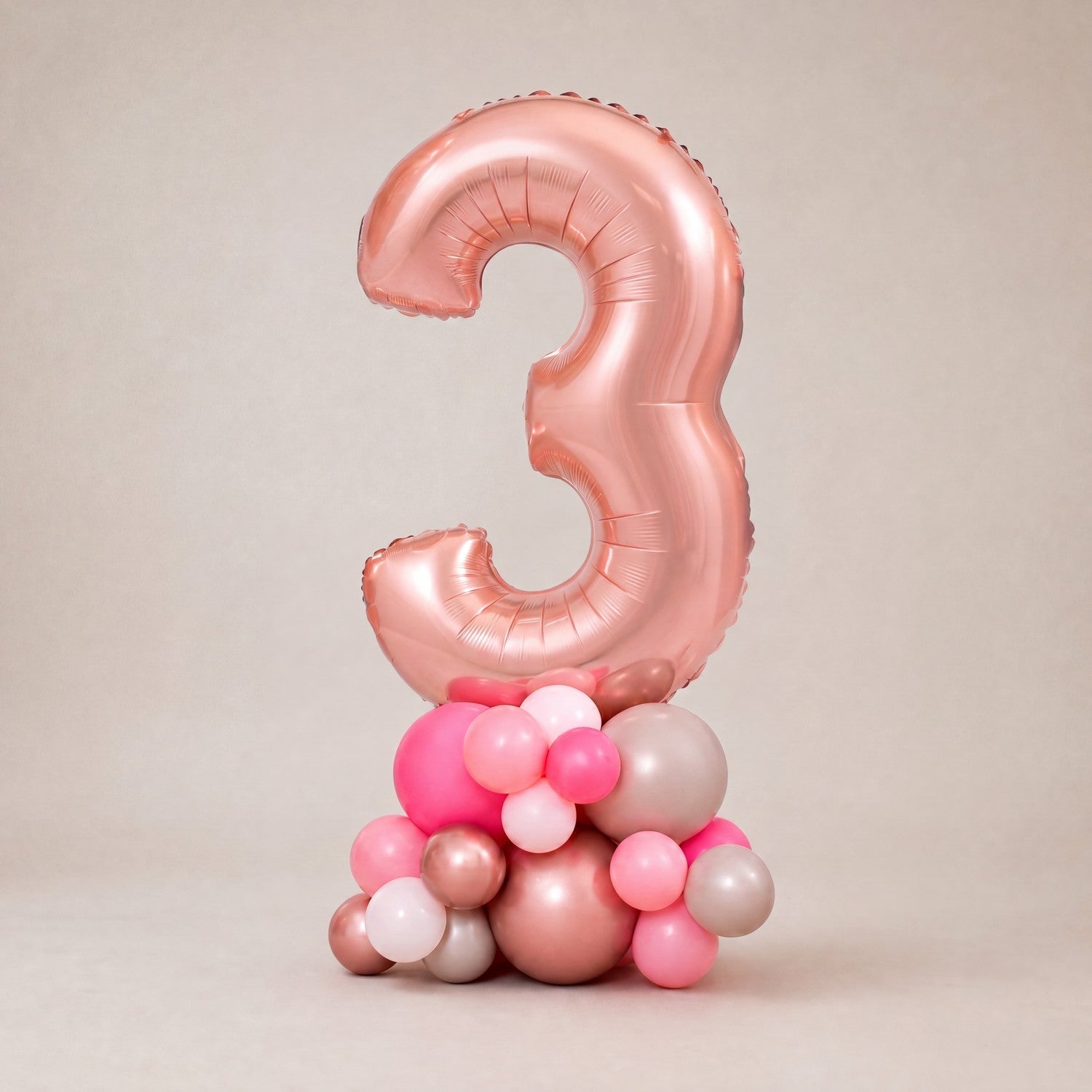 Tall Ballongstack — Rosa Rosegull - Ballonglevering.no