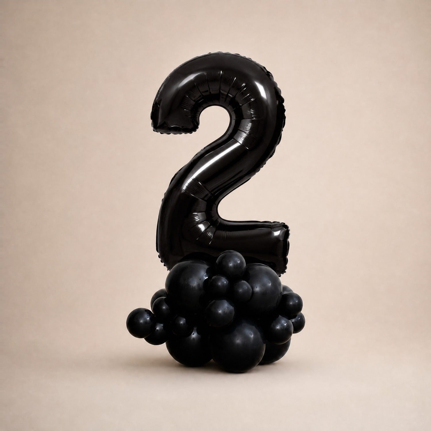Tall Ballongstack – Sort – tall 2 – Ballonglevering.no