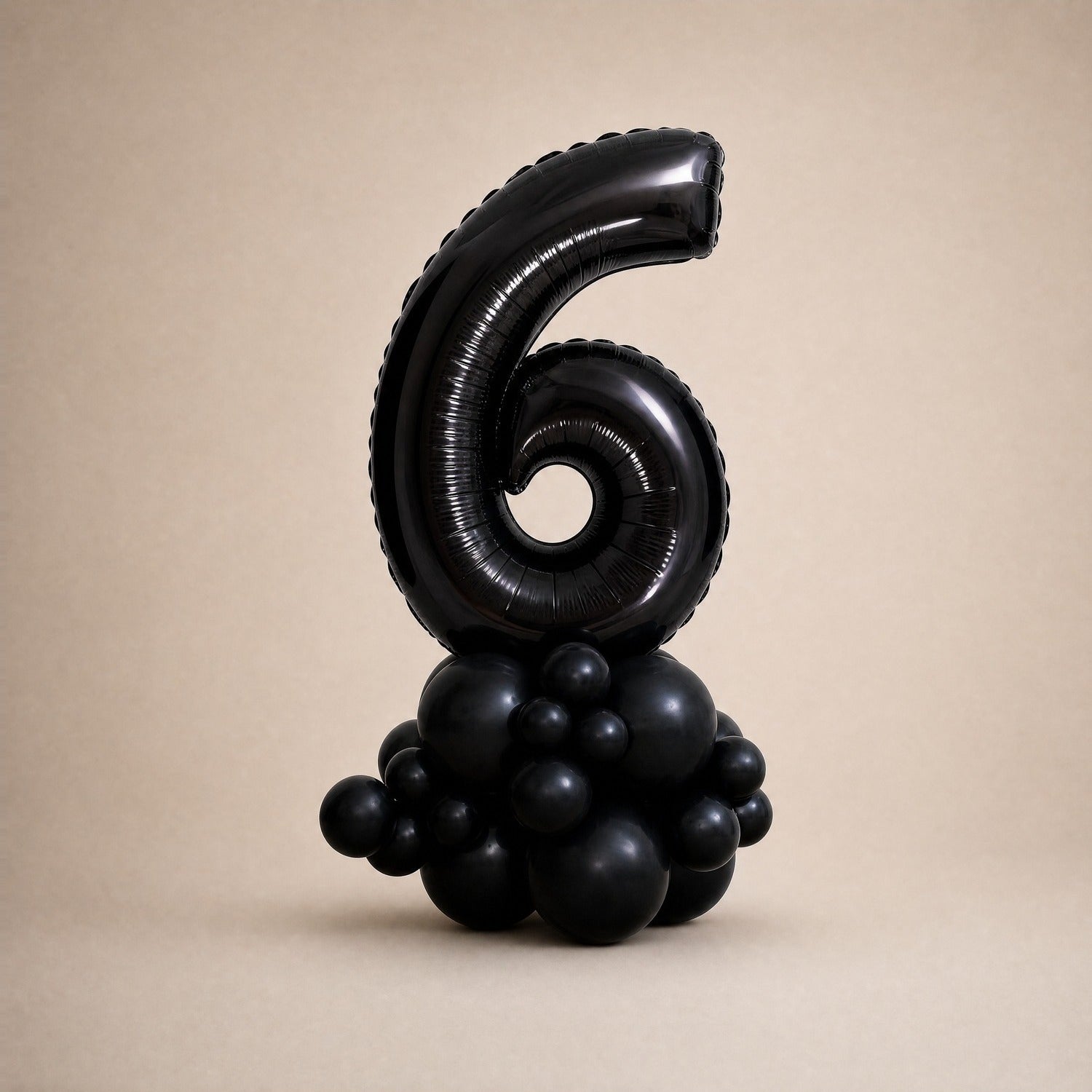 Tall Ballongstack – Sort – tall 6 – Ballonglevering.no