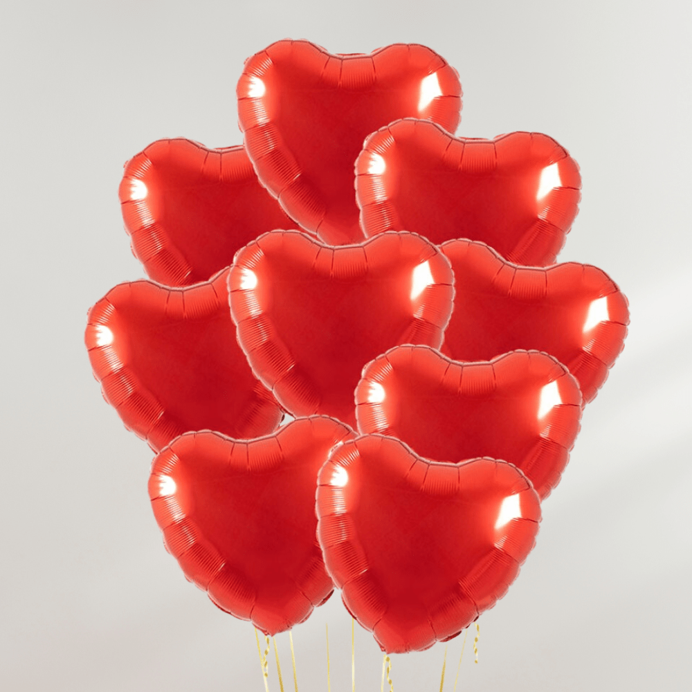 Valentines Day Hjerte Ballongbukett - Ballonglevering.no