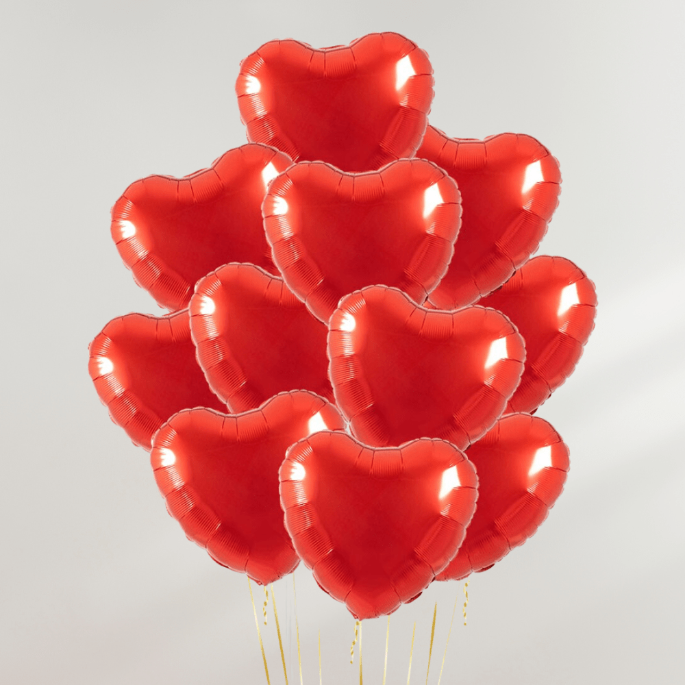 Valentines Day Hjerte Ballongbukett - Ballonglevering.no