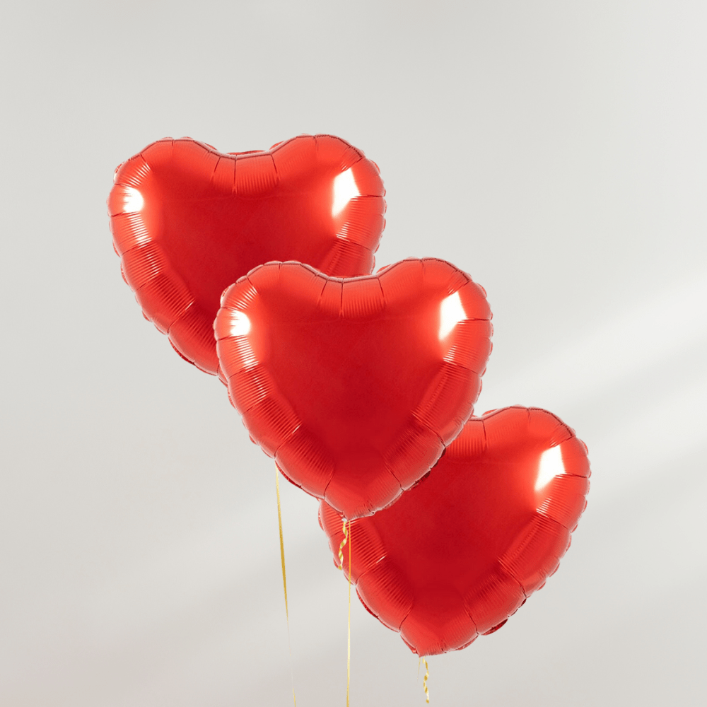 Valentines Day Hjerte Ballongbukett - Ballonglevering.no
