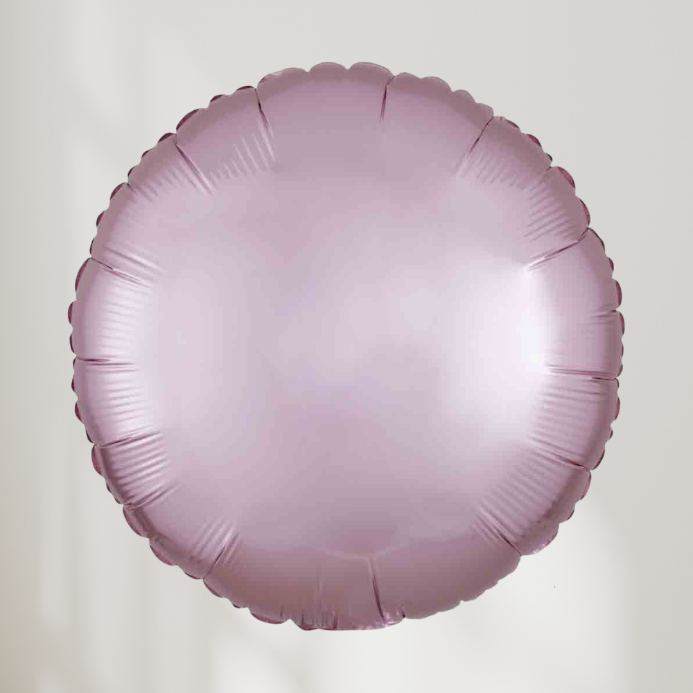 Rund Pastell Rosa Satin Luxe