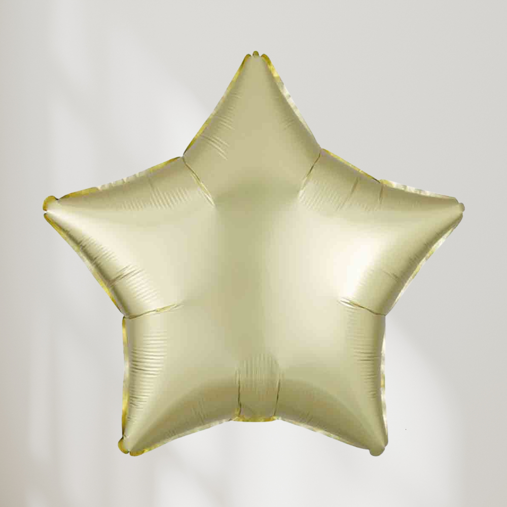 Stjerne Pastell Gul Satin Luxe